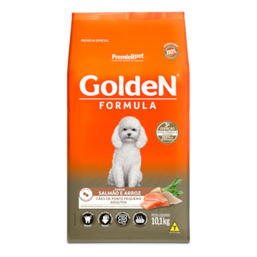 Ração Golden Fórmula Mini Bits Cães Adultos Raças Pequenas Salmão e Arroz 10,1 kg - imagem adicional