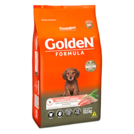 Ração Golden Fórmula Mini Bits Cães Filhotes Raças Pequenas Frango e Arroz 10,1 kg