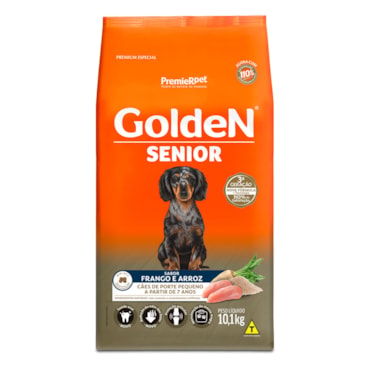 Ração Golden Fórmula Mini Bits Cães Sênior Raças Pequenas Frango e Arroz 10,1 kg - imagem adicional