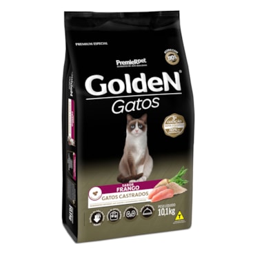 Ração Golden Gatos Adultos Castrados Frango 10,1 kg