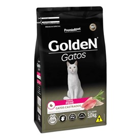 Ração Golden Gatos Adultos Castrados Peixe 10,1 kg
