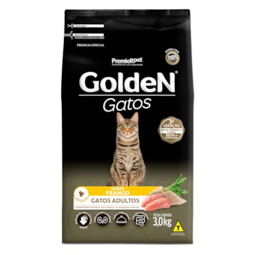 Ração Golden Gatos Adultos Frango 3,0 kg - imagem adicional