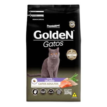 Ração Golden Gatos Adultos Salmão 3,0 kg - imagem adicional