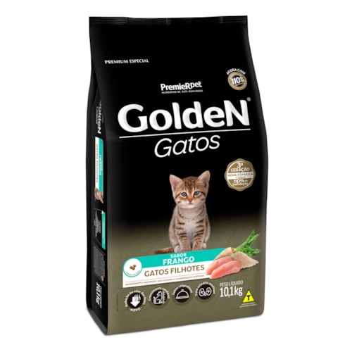 Ração Golden Gatos Filhotes Frango 10,1 kg