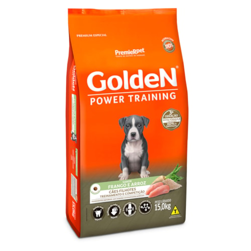Ração Golden Power Cães Filhotes Training Sabor Frango e Arroz 15kg - imagem adicional