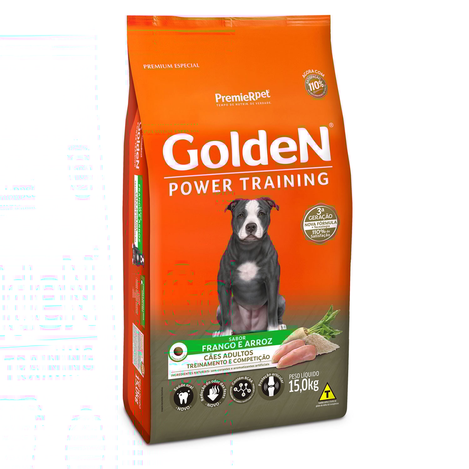 Ração Golden Power Training Cães Adultos Sabor Frango e Arroz 15kg
