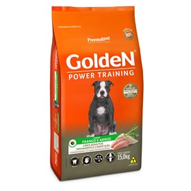 Ração Golden Power Training Cães Adultos Sabor Frango e Arroz 15kg