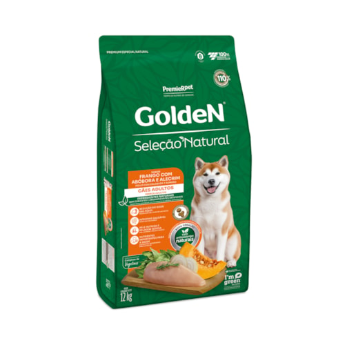 Ração Golden Seleção Natural Cães Adultos Abóbora e Alecrim 12,0 kg - imagem adicional