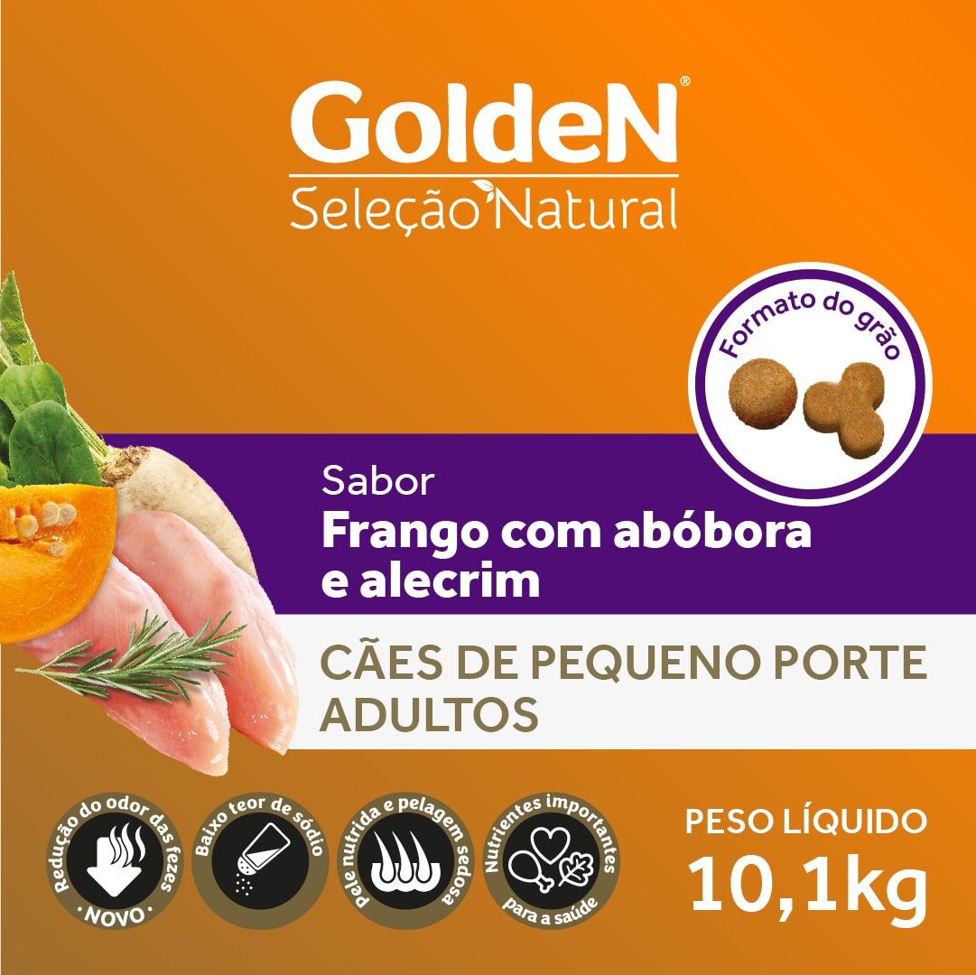 Ração Golden Seleção Natural Cães Adultos de Raças Pequenas