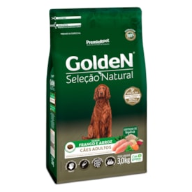 Ração Golden Seleção Natural Cães Adultos Frango e Arroz 3,0 kg