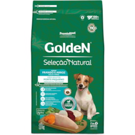 Ração Golden Seleção Natural Cães Adultos Porte Pequeno Mini Bits Sabor Frango e Arroz 1kg - imagem adicional