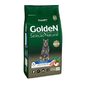 Ração Golden Seleção Natural Cães Adultos Sabor Frango com Batata Doce 12kg
