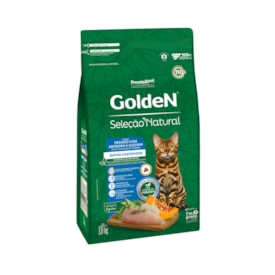 Ração Golden Seleção Natural Gatos Castrados Frango com Abóbora 3,0 kg - imagem adicional