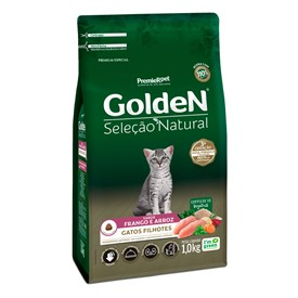 Ração Golden Seleção Natural Gatos Filhotes Frango e Arroz 1,0 kg
