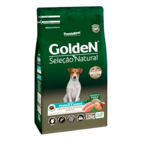 Ração Golden Seleção Natural Mini Bits Cães Adultos Raças Pequenas Frango e Arroz 1,0 kg