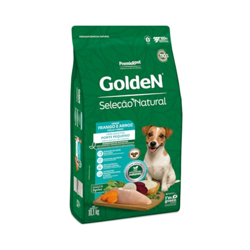 Ração Golden Seleção Natural Mini Bits Cães Adultos Raças Pequenas Frango e Arroz 10,1 kg - imagem adicional