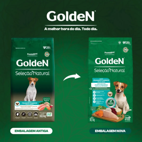 Ração Golden Seleção Natural Mini Bits Cães Adultos Raças Pequenas Frango e Arroz 10,1 kg - imagem adicional