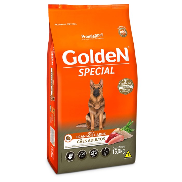 Ração Golden Special Cães Adultos Frango e Carne 15,0 kg