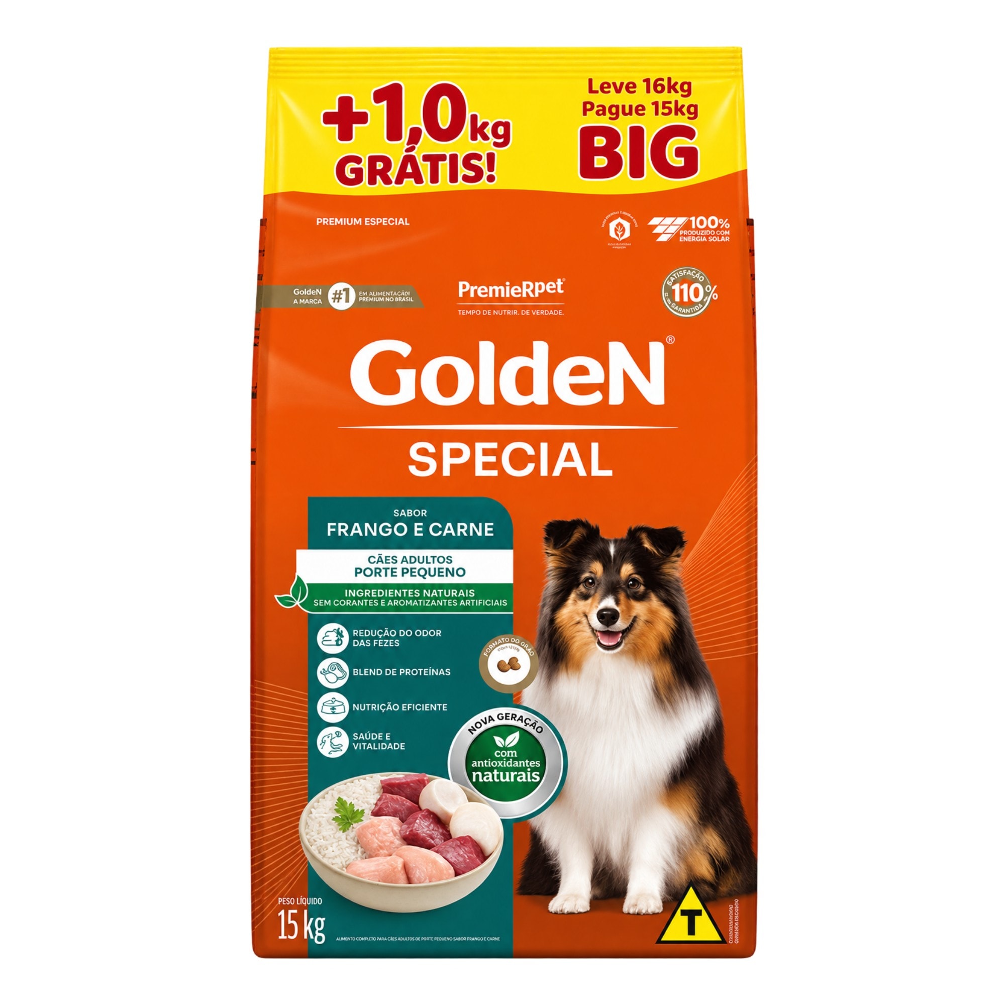 Golden Sachê Gourmet Cães Adultos Raças Pequenas Carne e Espinafre 85g
