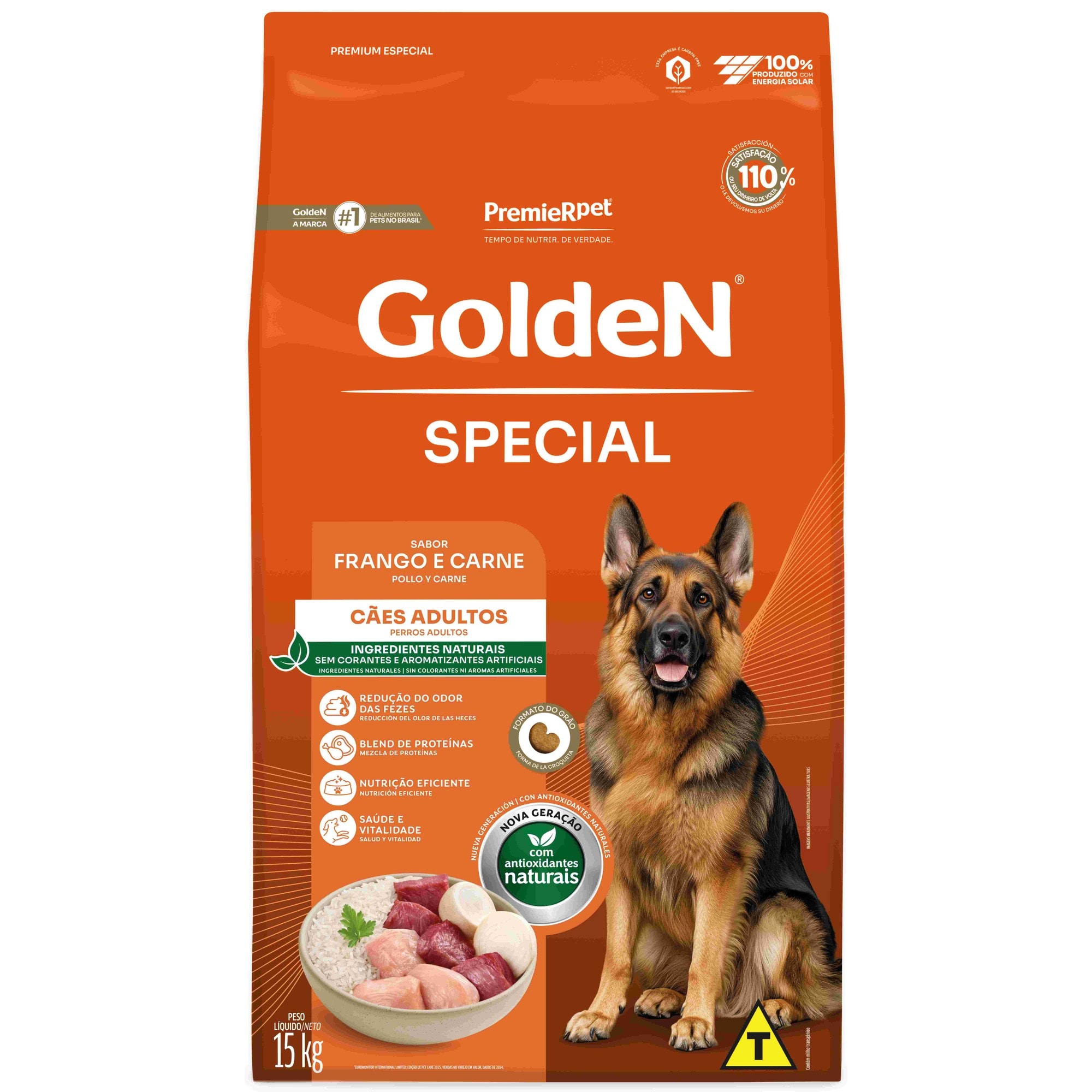 Ração Golden Special Cães Adultos Sabor Frango e Carne 15kg