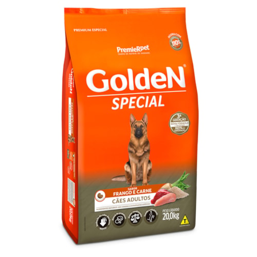 Ração Golden Special Cães Adultos Sabor Frango e Carne 20kg - imagem adicional