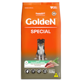 Ração Golden Special Frango e Carne Cães Filhotes Porte Pequeno 15KG