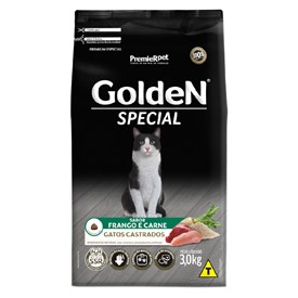 Ração Golden Special Gatos Adultos Castrados Frango e Carne 3KG