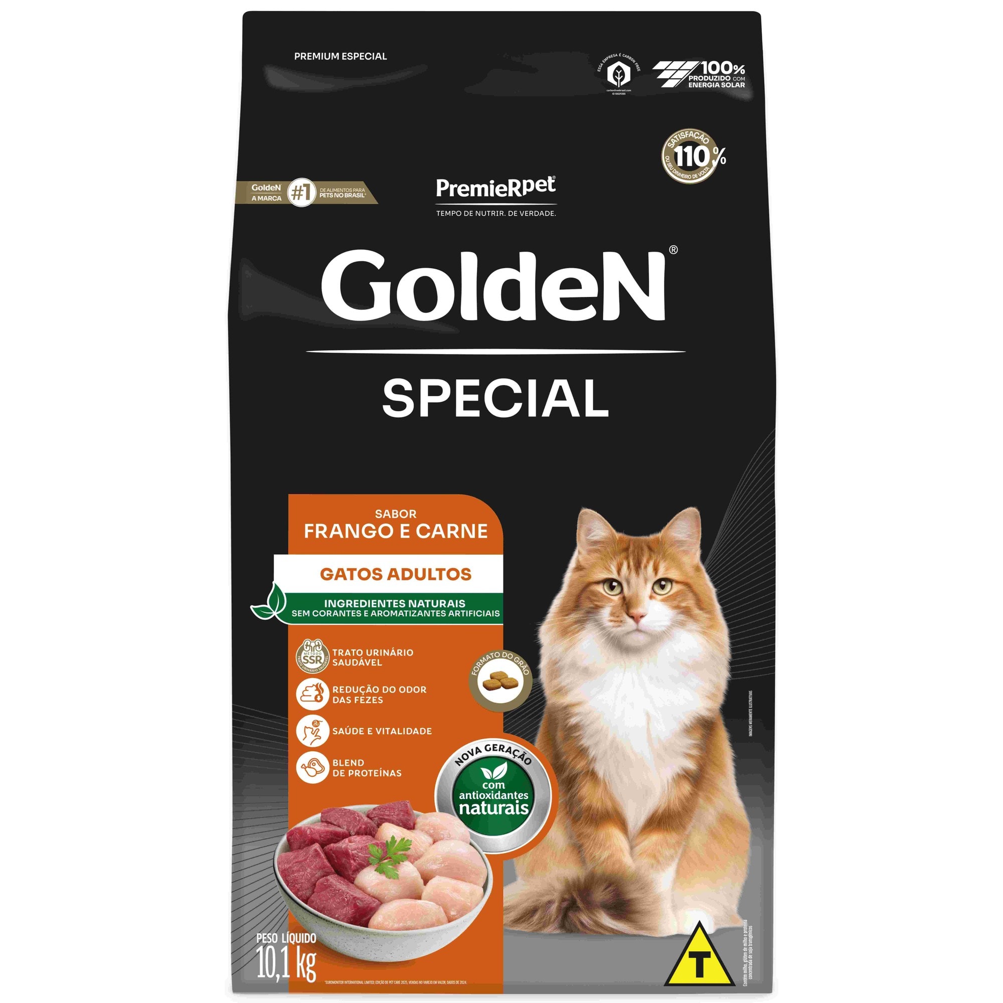 Ração Golden Special Gatos Adultos Sabor Frango e Carne 10,1kg