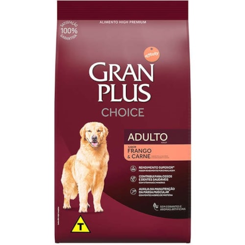 Ração Gran Plus Choice Cães Adultos Frango e Carne 10,1 kg