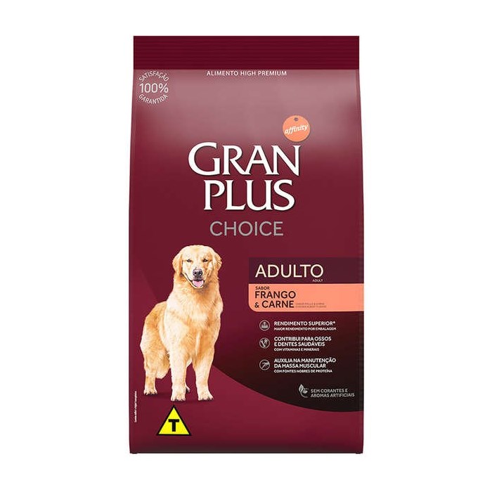 Ração Gran Plus Choice Cães Adultos Frango e Carne 10,1 kg