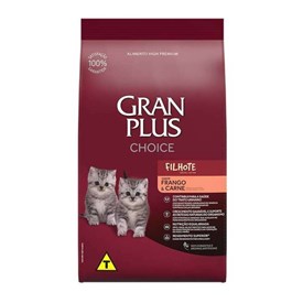 Ração Gran Plus Choice para Gatos Filhotes Sabor Frango e Carne 10,1kg 