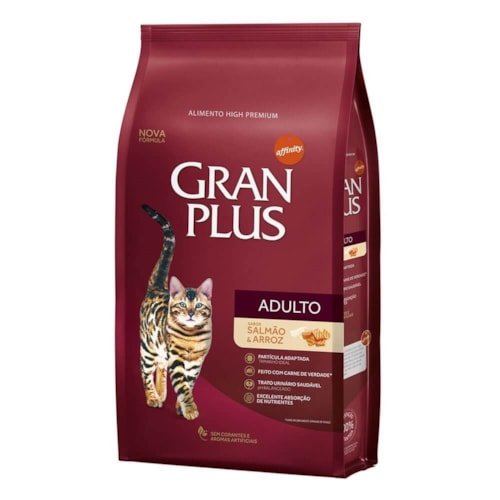 Ração Gran Plus Gatos Adultos Salmão e Arroz 10,1 kg