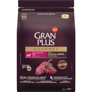 Ração Gran Plus Gourmet Cães Adultos Raças Mini Ovelha & Arroz 1,0 kg - imagem adicional