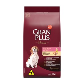 Ração Gran Plus Menu Light Cães Adultos Frango e Arroz 15kg 15,0 kg