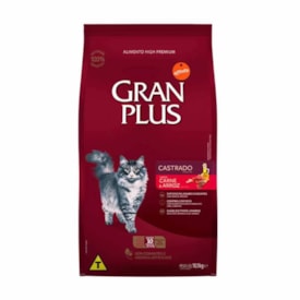 Ração Gran Plus para Gatos Castrados Sabor Carne e Arroz 10,1kg (Embalagens Individuais)