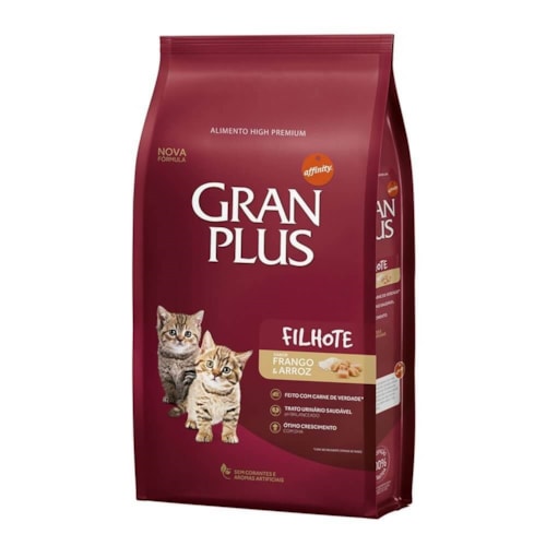 Ração Gran Plus para Gatos Filhotes Sabor Frango e Arroz