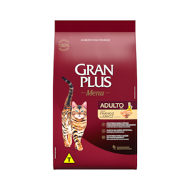 Ração GranPlus Menu para Gatos Adultos Sabor Frango e Arroz 10,1KG