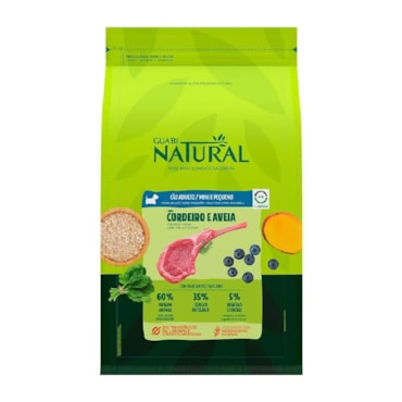 Ração Guabi Natural para Cães Adultos de Raças Mini e Pequenas Sabor Cordeiro e Aveia - imagem adicional