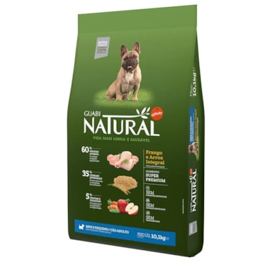 Ração Guabi Natural para Cães Adultos de Raças Mini e Pequenas Sabor Frango e Arroz Integral - imagem adicional