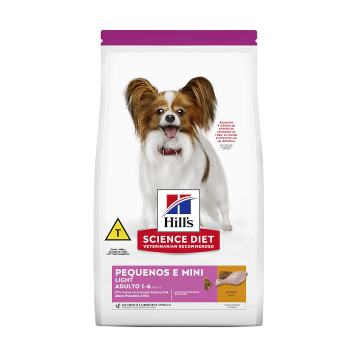 Ração Hills Canine Cães Adultos Light Pedaços Pequenos Raças Pequenas e ...
