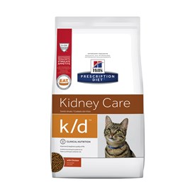 Ração Hills Feline Prescription Diet K/D para Gatos Adultos Cuidado Renal 1,8kg 