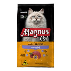 Ração Magnus Cat Premium Sabor Carne para Gatos Adultos Castrados 
