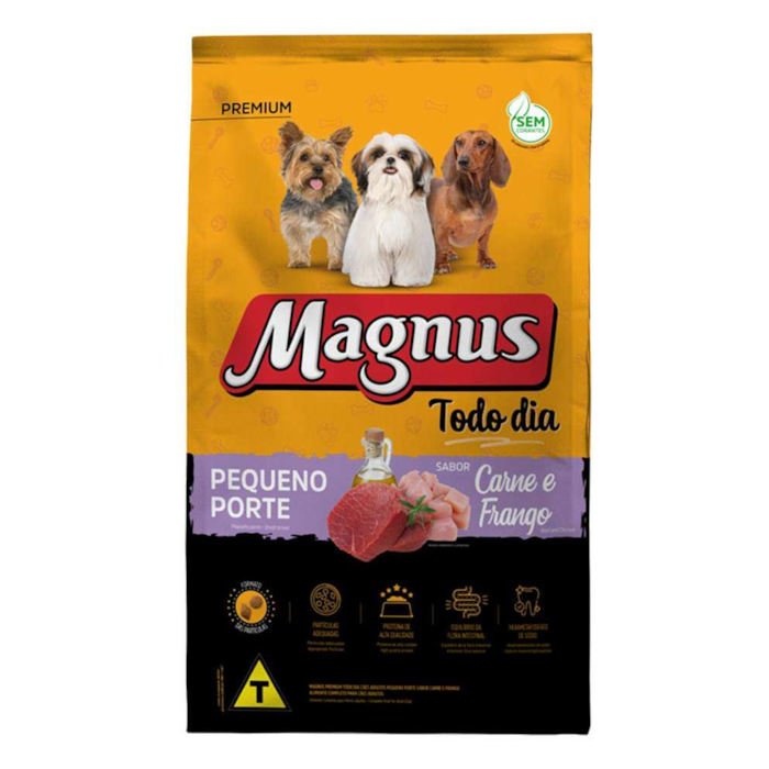 Ração Magnus Todo dia para Cães Porte Pequeno Sabor Carne 3KG