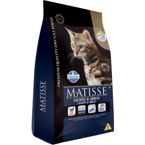 Ração Matisse Gatos Adultos Sabor Salmão e Arroz 7,5kg