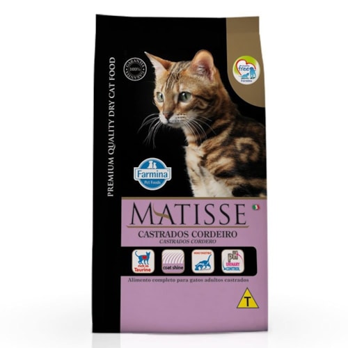 Ração Matisse Para Gatos Castrados Sabor Cordeiro