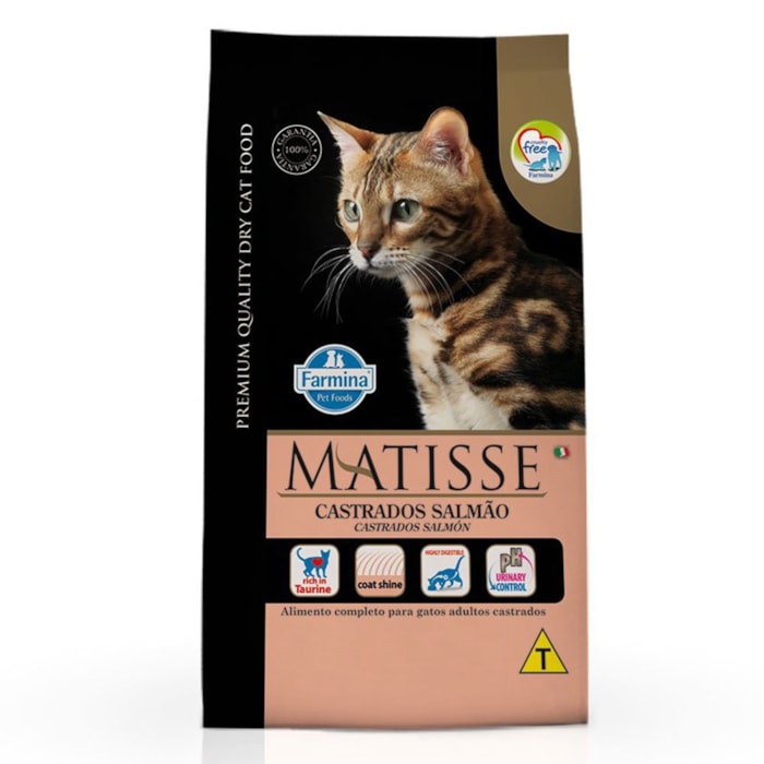 Ração Matisse para Gatos Castrados Sabor Salmão