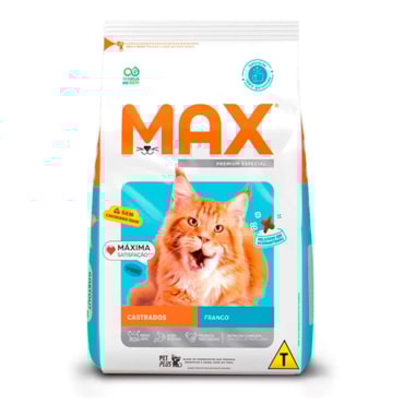 Ração Max Cat para Gatos Castrados Sabor Frango 10kg