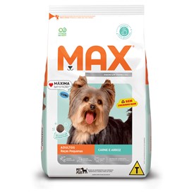 Ração Max para Cães Adultos Raças Pequenas Sabor Carne e Arroz 1KG