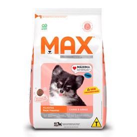 Ração Max para Cães Filhotes Raças Pequenas Sabor Carne e Arroz