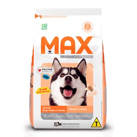 Ração Max para Cães Sênior Raças Médias e Grandes Sabor Frango e Arroz 3kg